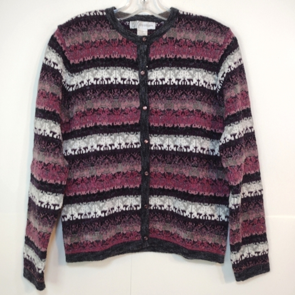 dressbarn women's multicolor sweater size (M)